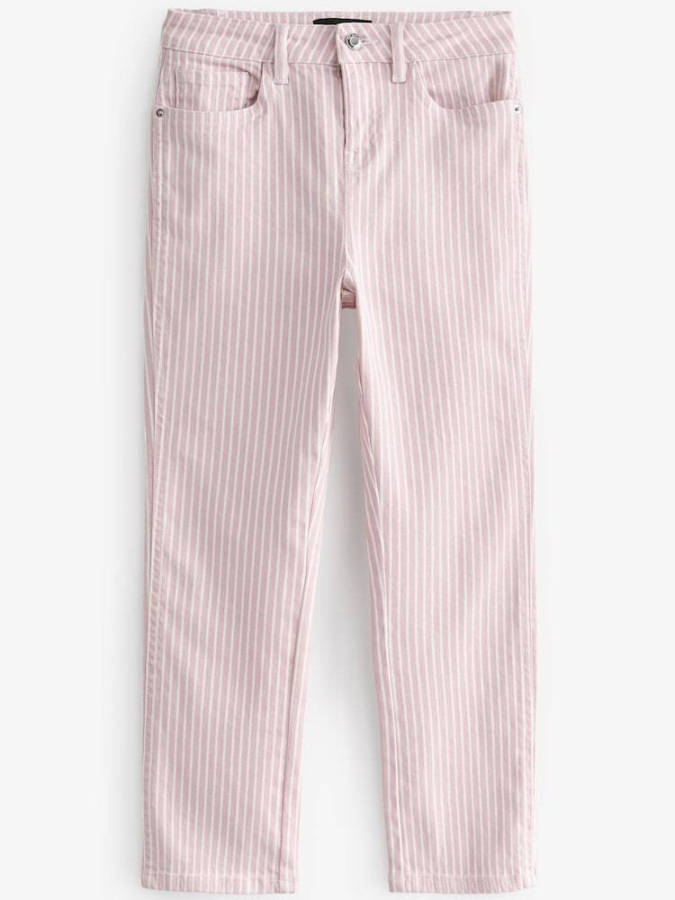 Pink Stripe Cropped Slim Jeans - Image 5 of 5