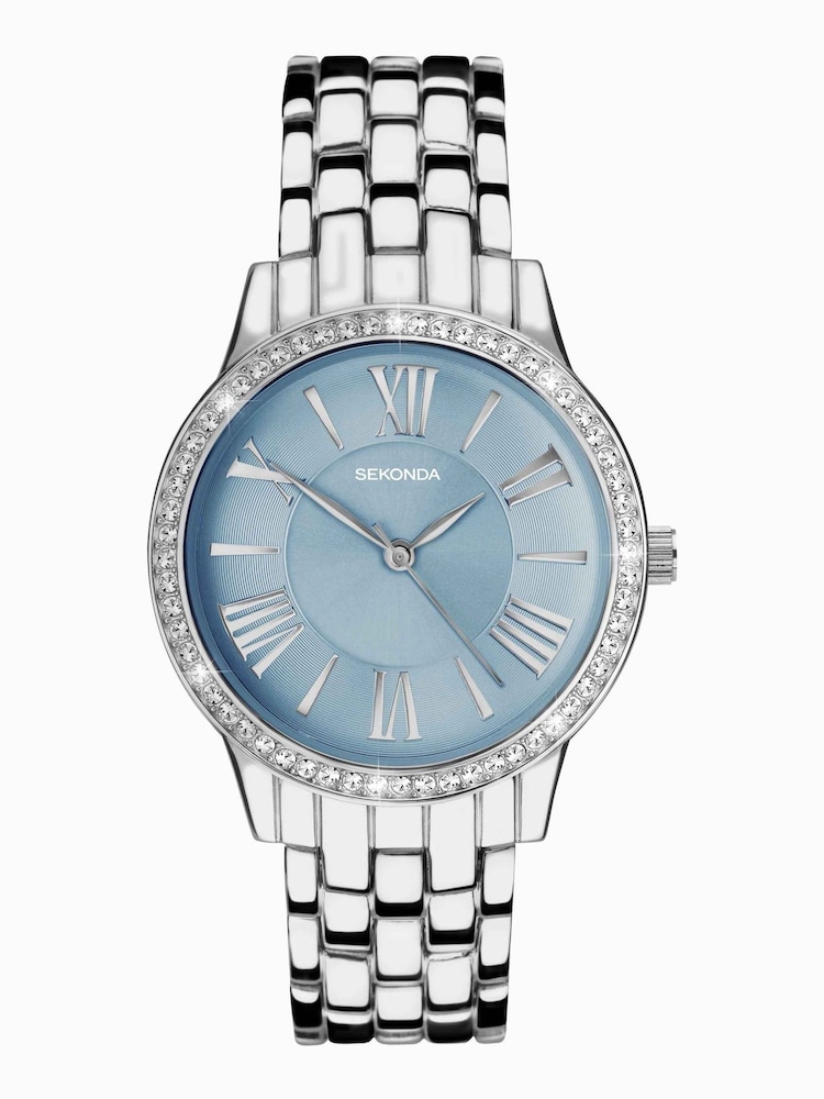 Sekonda Ladies Blue Silver Alloy Bracelet Watch - Image 1 of 5