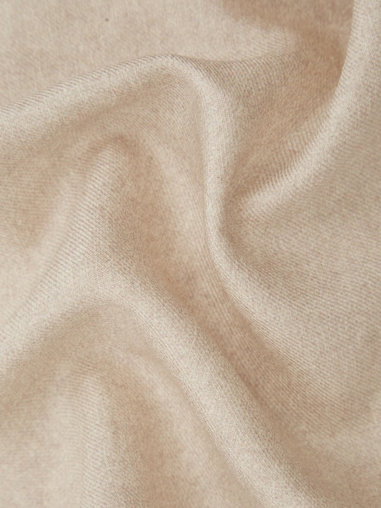 Reiss Oatmeal Halley Wool-Silk Blend Pocket Square - Image 5 of 5