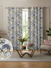 Voyage Sky Blue Country Hedgerow Made to Measure Curtains - Image 1 of 8