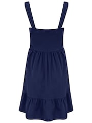 Pour Moi Navy Blue Lena Pique Jersey Dress - Image 5 of 5