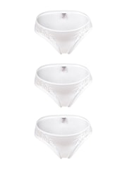 Weiß - Jojo Maman Bébé Slips mit Spitzenbesatz im 3er-Pack (Umstandsmode) - Bild 1 von 4