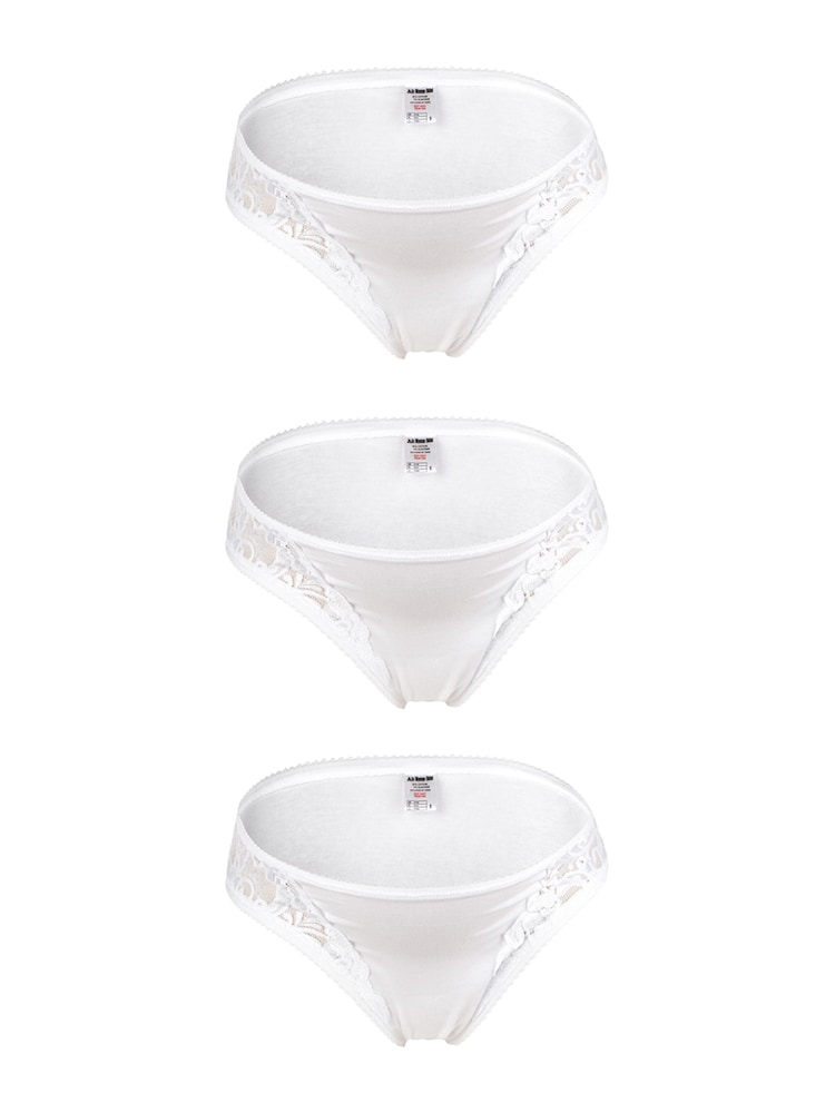 Weiß - Jojo Maman Bébé Slips mit Spitzenbesatz im 3er-Pack (Umstandsmode) - Bild 1 von 4