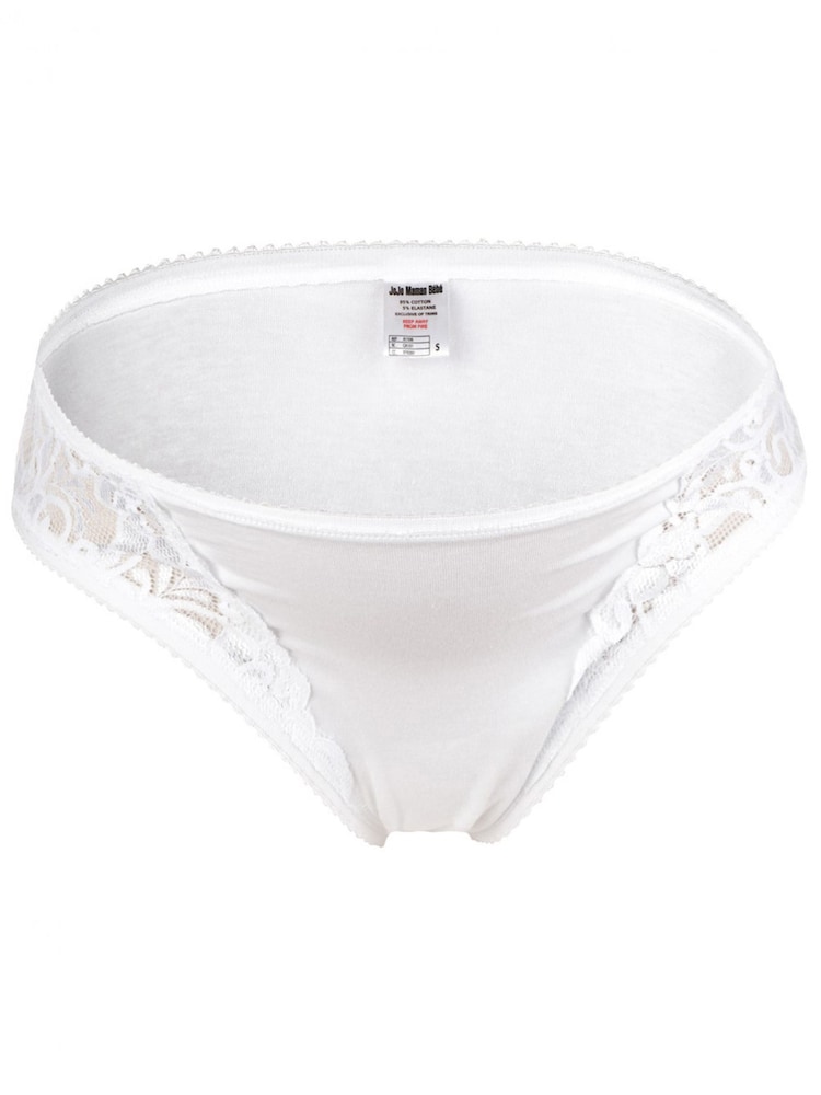 Weiß - Jojo Maman Bébé Slips mit Spitzenbesatz im 3er-Pack (Umstandsmode) - Bild 2 von 4
