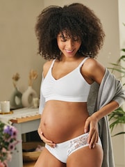 Weiß - Jojo Maman Bébé Slips mit Spitzenbesatz im 3er-Pack (Umstandsmode) - Bild 3 von 4