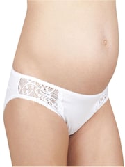 Weiß - Jojo Maman Bébé Slips mit Spitzenbesatz im 3er-Pack (Umstandsmode) - Bild 4 von 4