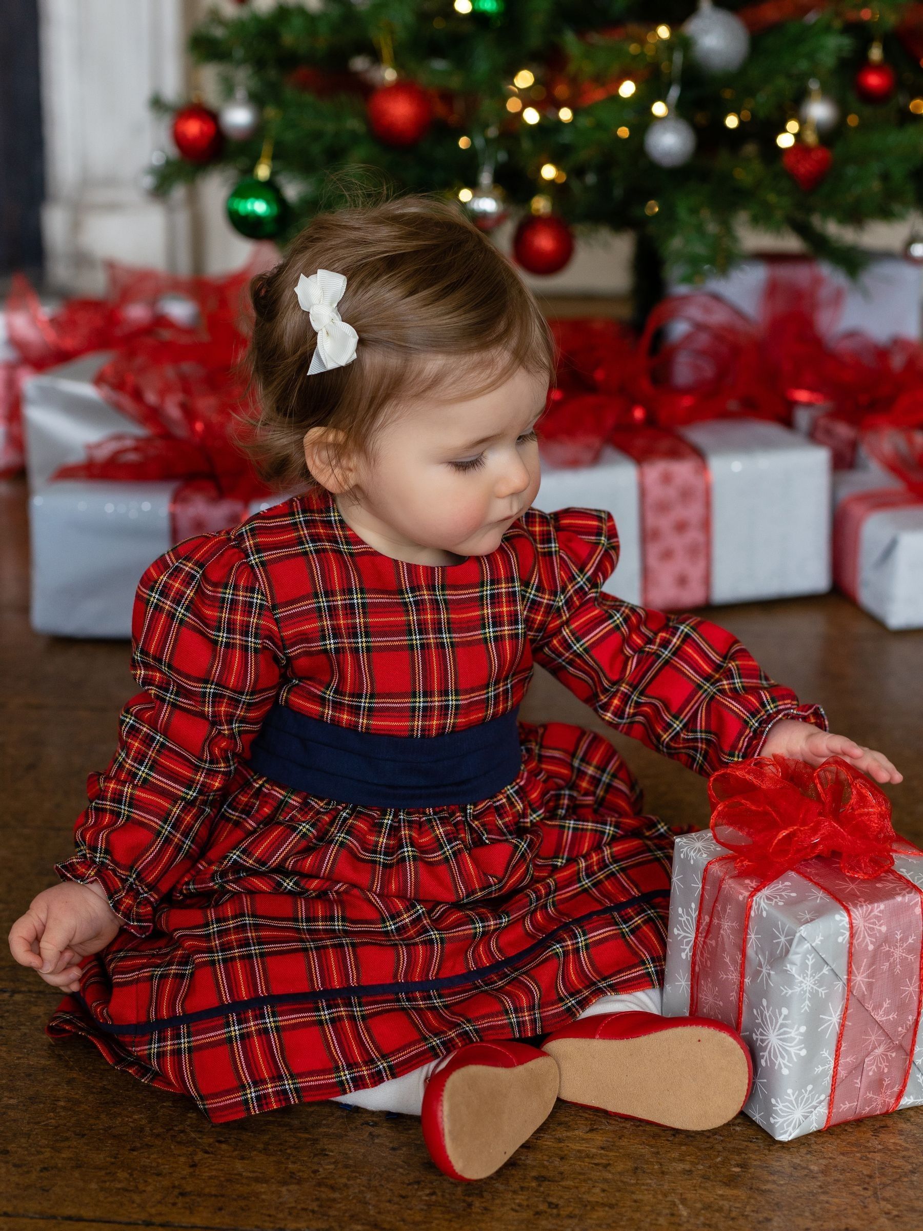 Red tartan christmas dress outlet