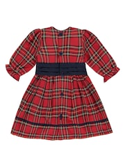 Emile Et Rose Red Tartan Christmas Dress & Tights - Image 3 of 3