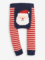 Papá Noel de rayas - Leggins de mezcla de algodón con diseño navideño a rayas para bebé de Jojo Maman Bébé - Imagen 2 de 3