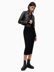 AllSaints Black Biker Jacket - Image 5 of 9
