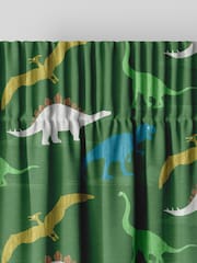Green Kids Multi Dino Made To Measure 100% Cotton Curtains - Image 6 of 9