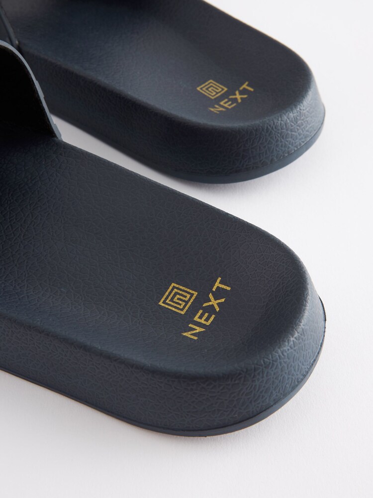 Bleu marine - Mules en relief - Image 5 of 6