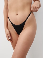 Black/White/Nude G-String Cotton Rich Knickers 4 Pack - Image 2 of 7