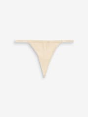 Black/White/Nude G-String Cotton Rich Knickers 4 Pack - Image 6 of 7
