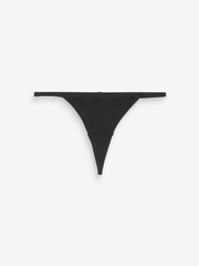 Black/White/Nude G-String Cotton Rich Knickers 4 Pack - Image 7 of 7
