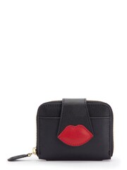 Lulu Guinness Lulu Padded Lip Aida Black Wallet - Image 1 of 4
