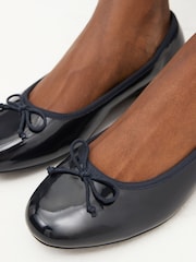 Navy Blue Extra Wide Fit Forever Comfort® Ballerinas Shoes - Image 2 of 7