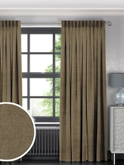 Hessian Brown Paso Made To Measure Curtains - Image 1 of 9