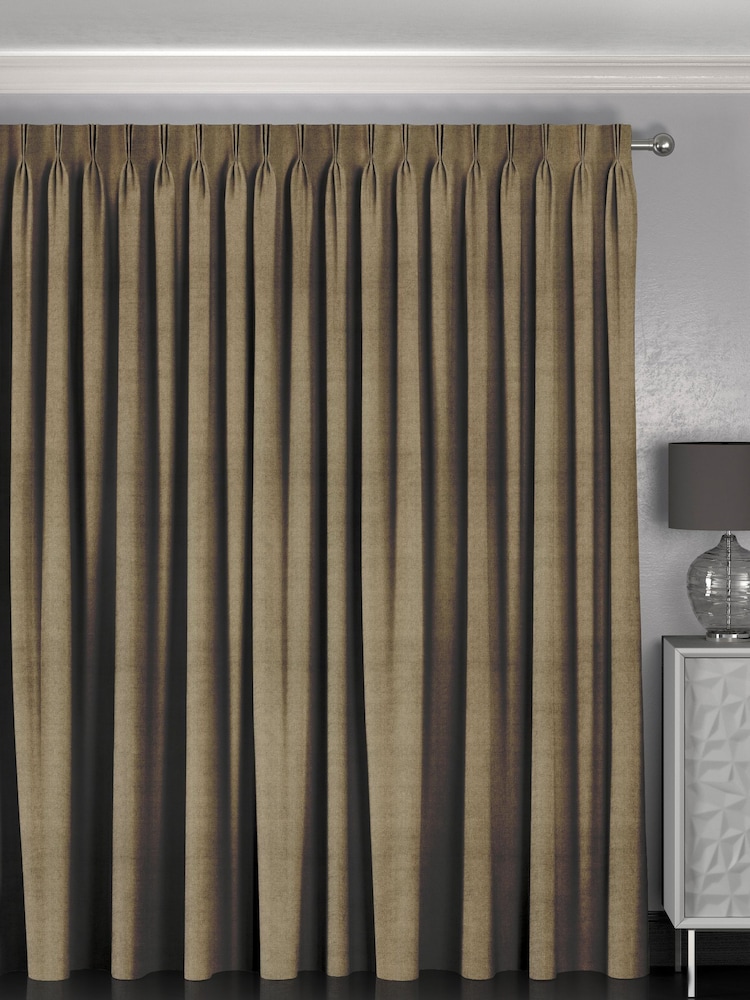 Hessian Brown Paso Made To Measure Curtains - Image 2 of 9
