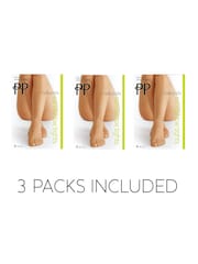 Pretty Polly 3 Pack Slightly Sunkissed 8 Denier Naturals Sandal Toe Tights - Image 7 of 7