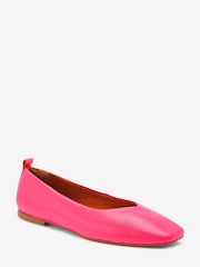 Розовый - Высокие кожаные балетки Signature - Image 4 of 6