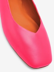Розовый - Высокие кожаные балетки Signature - Image 6 of 6