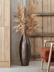 Copper Extra Large Metal Etched Vase - Image 1 of 4
