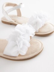 White Occasion Corsage Flower Sandals - Image 1 of 3
