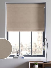 Stone Natural Abbott Made To Measure Roman Blinds - Image 1 of 6