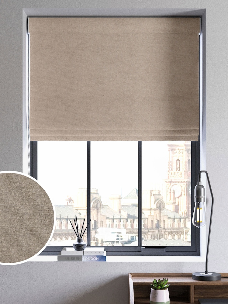 Stone Natural Abbott Made To Measure Roman Blinds - Image 1 of 6