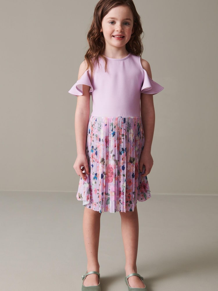 Flieder mit floralem Print - Kleid für besondere Anlässe (3–16 Jahre) - Bild 1 von 9 Flieder mit floralem Print - Kleid für besondere Anlässe (3–16 Jahre) - Bild 1 von 9