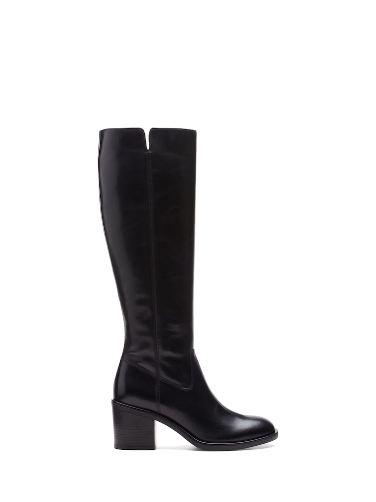 Clarks Black Leather Valvestino Hi Boots - Image 1 of 7