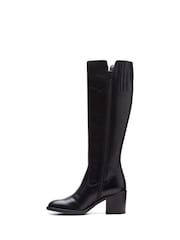Clarks Black Leather Valvestino Hi Boots - Image 2 of 7