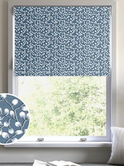Danube Blue Walsh Made To Measure Roman 100% Cotton Blinds - Image 1 of 6