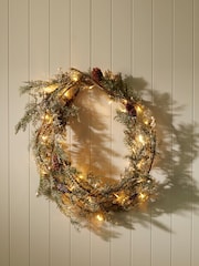 Bayswood Green Lit Pine Cone Christmas Garland 360cm - Image 1 of 4