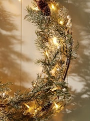 Bayswood Green Lit Pine Cone Christmas Garland 360cm - Image 4 of 4