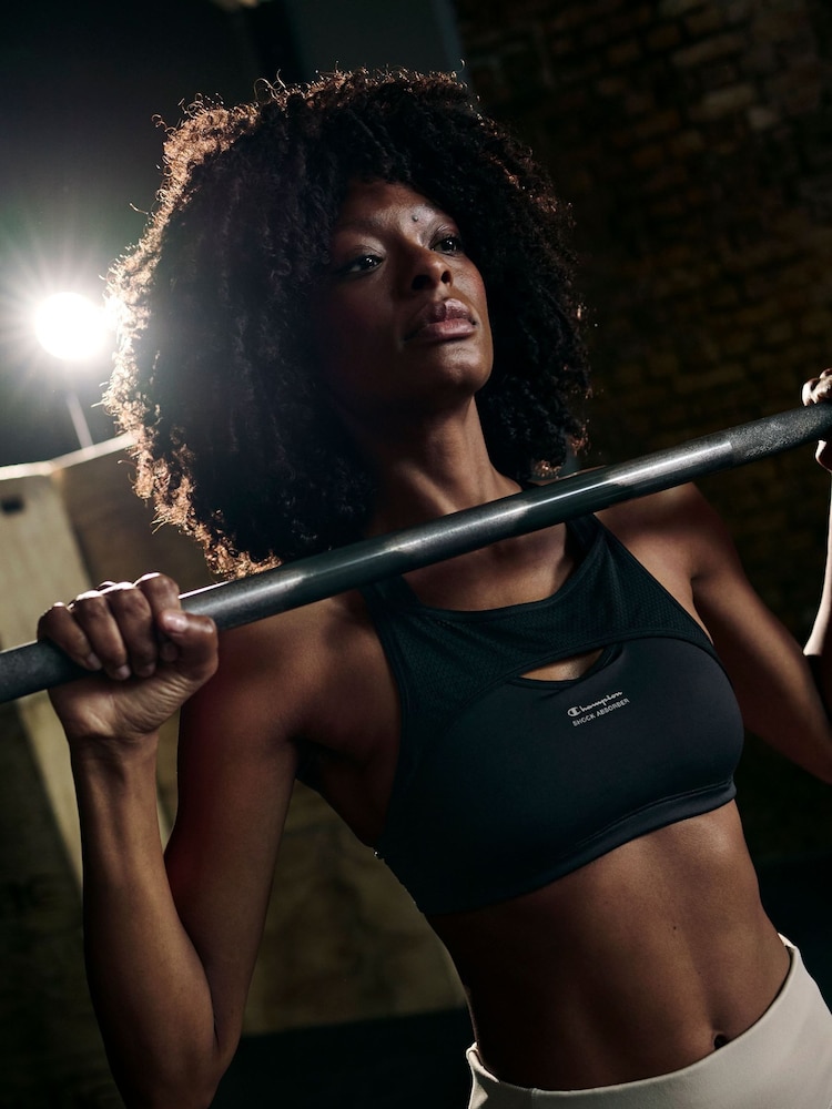 Czarny - Shock Absorber Sports Crop Top Bra - Image 1 of 7