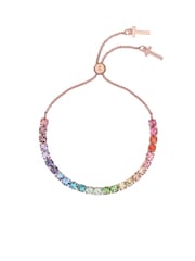 Ted Baker Gold Tone/Rainbow MELRAH: Crystal Adjustable Tennis Bracelet For Women - Image 1 of 8