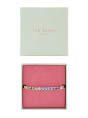 Ted Baker Gold Tone/Rainbow MELRAH: Crystal Adjustable Tennis Bracelet For Women - Image 6 of 8