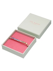 Ted Baker Gold Tone/Rainbow MELRAH: Crystal Adjustable Tennis Bracelet For Women - Image 7 of 8