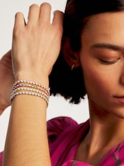Ted Baker Gold Tone/Rainbow MELRAH: Crystal Adjustable Tennis Bracelet For Women - Image 8 of 8