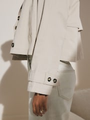 Sand Cropped Trench Jacket - Image 5 of 7