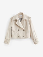 Sand Cropped Trench Jacket - Image 6 of 7