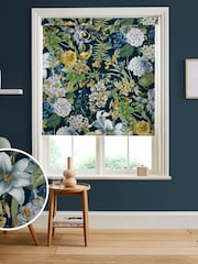 Graham & Brown Midnight Blue Glasshouse Made to Measure Roller Blind - Image 1 of 6