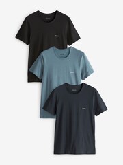 BOSS Black/Blue/Navy T-Shirts 3 Pack - Image 1 of 8