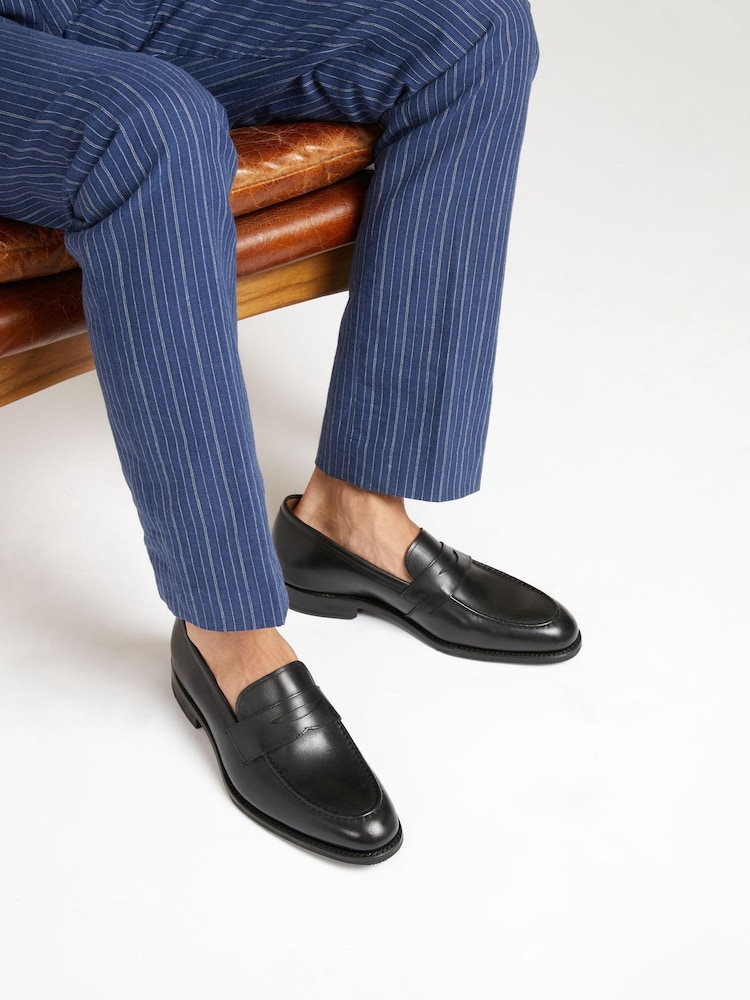 Jones Bootmaker Goodyear Welted Men's Leather Penny Loafers - Image 1 of 6