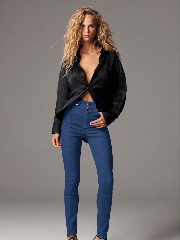 Own. 70s Blue Ultra High Rise Skinny Jeans - Image 1 of 1