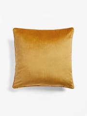 Dark Ochre Yellow 43 x 43cm Matte Velvet Cushion - Image 6 of 7