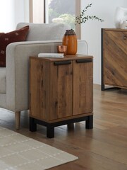 Dark Bronx Oak Effect Side Table - Image 1 of 8