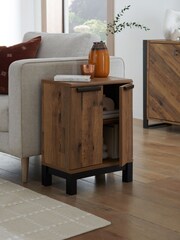 Dark Bronx Oak Effect Side Table - Image 2 of 8